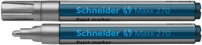 Marker Cu Vopsea Schneider Maxx 270, Varf Rotund 1-3mm - Argintiu foto