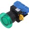 Comutator acționat prin apăsare verde 22mm with 2 contacte normal deschise