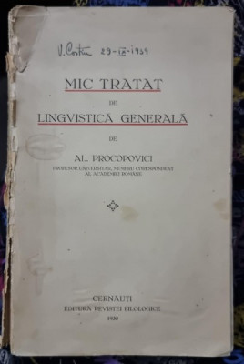 Mic Tratat de Lingvistica Generala - Al. Procopovici foto