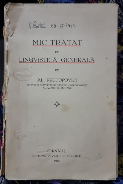 Mic Tratat de Lingvistica Generala - Al. Procopovici
