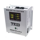 Invertor solar TED Electric 48V-230V, 3600VA/2400W, MPPT, sinus pur