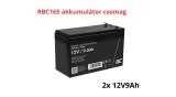 APC APCRBC165 pachet de baterii de &icirc;nlocuire APC APCRBC165 (2x 12V 9Ah)