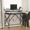 VidaXL Birou cu raft Stejar negru 100 x 50 x 86.5 cm Lemn compozit 859395