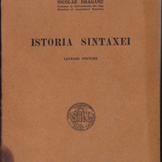 HST C1021 Istoria sintaxei 1945 Nicolae Drăganu