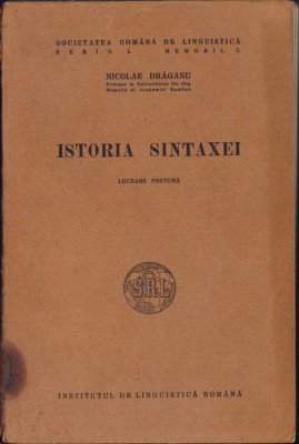 HST C1021 Istoria sintaxei 1945 Nicolae Drăganu foto