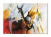 Tablou abstract pictat manual, Fantezie in abstract, 70x50cm ulei pe panza, gata de agatat pe perete