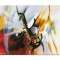 Tablou abstract pictat manual, Fantezie in abstract, 70x50cm ulei pe panza, gata de agatat pe perete