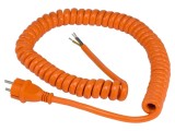 Cablu 3G1,5mm&sup2; PUR portocaliu 16A cu mufă CEE 7/7 AS SCHWABE 70430