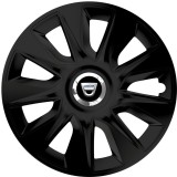 Set 4 Capace Roti 16 inchi (R16) Stratos Negru, Compatibile Cu Dacia