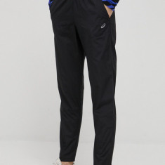 Asics pantaloni de alergare Core femei, culoarea negru, neted