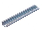 Şină DIN TS35 1m perforat oţel zincat 15mm &icirc;nălţime profil