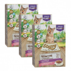 Stuzzy Cat Shreds MULTIPACK Sterilized veal and pork 3 x (12 x 85 g)