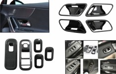 Ornamente interior Butoane Geamuri cu Ornamente interior Manere Usi Mercedes A-Class W177 V177 (2018-Up) Carbon LHD Performance AutoTuning