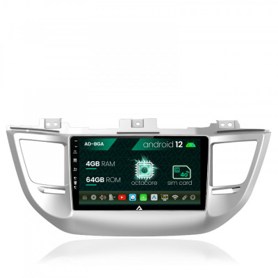 Navigatie Hyundai Tucson 3 (2015-2018), Android 12, A-Octacore 4GB RAM + 64GB ROM, 9 Inch - AD-BGA9004+AD-BGRKIT176 foto