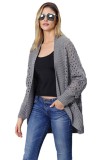 D647-18 Cardigan cu maneci lungi si gaurele