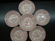 SET / SERVICIU 6 BOLURI / CASTONELE DIN PORTELAN ENGLEZESC