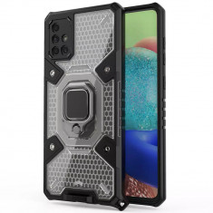 Husa Antisoc Samsung Galaxy A71 cu Inel Negru Techsuit HNCB foto