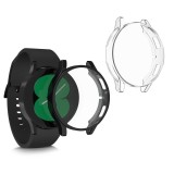 Set 2 Huse pentru Samsung Galaxy Watch 4 (40mm), Kwmobile, Negru/Transparent, Silicon, 56188.02