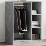 Dulap, gri beton, 77x48x102 cm, lemn prelucrat