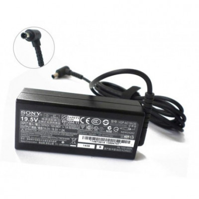 Alimentator laptop second hand original SONY VGP-AC19V57 19.5V 2A ADP-40XH tip mufa cu pin 6.5mm x 4.4mm foto