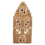 Cumpara ieftin Candela Casuta Craciun ceramica alba maro 8x7x16 cm