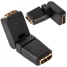 Adaptor HDMI mama - HDMI mama, cu rotire - 401594 foto