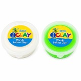 Cumpara ieftin Set creativ cu 2 plastiline luminoase, culori alb fosforescent si verde neon, 2 x 18 g