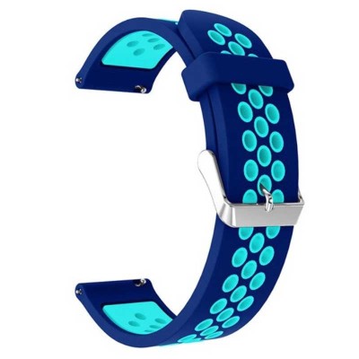 Curea din silicon compatibila cu Martian Notifier, Telescoape QR, 22mm, Olympic Blue foto
