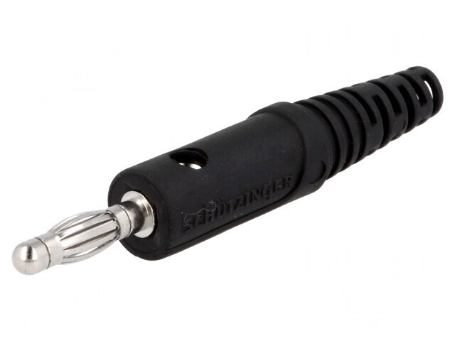 Mufă banană 4mm 32A neagră