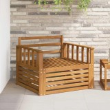 vidaXL 2 Bucată Sofa cu Brațe Lemn Solid de Acacia natural 3436384