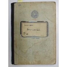 CAIET APARTINAND LOCOTENTULUI INFANTERIST PETRACHE ALEXANDRU , PENTRU PREGATIREA MILITARA , ANII &#039;50