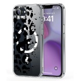 Husa pentru iphone 16e, atasare magnetica, magsafe, pattern skin 42, clear