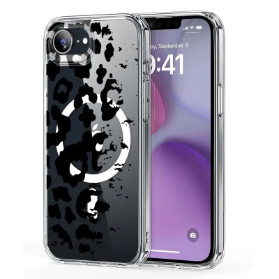 Husa pentru iphone 16e, atasare magnetica, magsafe, pattern skin 42, clear foto