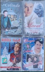 Colinde de Crăciun, 4 Casete sigilate cu muzică, Raoul , Fuego, R. Ille