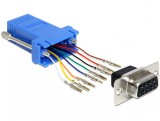 Adaptor D-Sub 9 pini la RJ45 M - M, Delock 65430