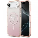 Husa MagSafe pentru Apple iPhone 17 Air, Guess, IML Gradient Triangle Logo, Roz