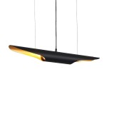 Cumpara ieftin Lustra Gikline metal negru aurie 60x60x106 cm