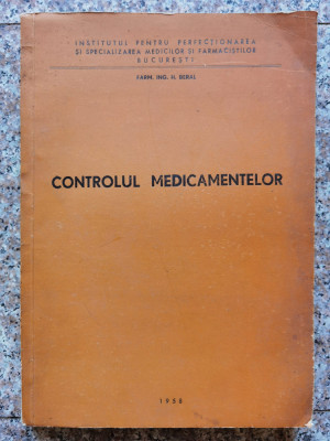 Controlul Medicamentelor - H. Beral , B247 foto