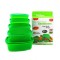 Set 5 caserole cu capace Stay Fresh Green