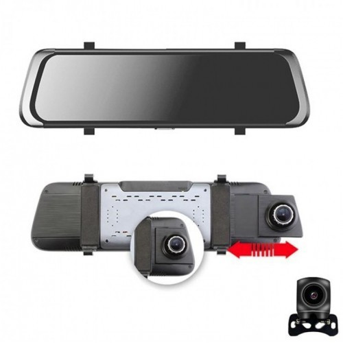 Camera video auto FullHD, dubla, tip oglinda 10 inch unghi 170 grade |  Okazii.ro