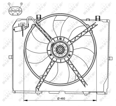 NRF 47066 Ventilator, radiator foto