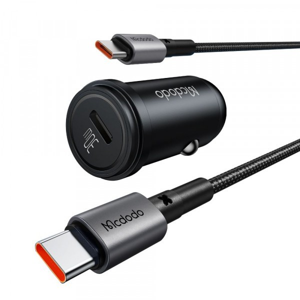 Incarcator Auto Cu Cablu USB-C McDodo CC-7493 Obsidian, 30W, 3A, 1 x USB-C, Negru