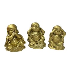 Set Trei Buddha Intelepti &amp;#8211; Nu vorbeste &amp;#8211; Nu aude &amp;#8211; Nu vede