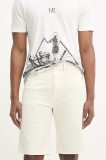 Tommy Jeans pantaloni scurti jeans barbati, culoarea bej, DM0DM21953