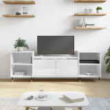 Comoda TV, alb extralucios, 160x35x55 cm, lemn prelucrat GartenMobel Dekor, vidaXL