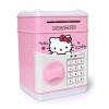 Pusculita pentru copii, Hello Kitty, cu functie ATM, cod pin si seif, roz/alb