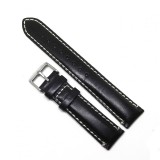 Curea de ceas Neagra din piele naturala - 18mm, 20mm - WZ3553, Time Veranda