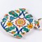 Platou tip pește din ceramică | flori multicolor