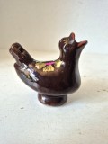 Pasăre Fluierici din Ceramică / Cuc cu apa &ndash; Artizanat Rom&acirc;nesc Vintage (9x9 cm), jucarie traditionala