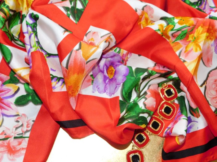 CODELLO, esarfa noua, originala, matase naturala premium , bratara designer Franta vintage